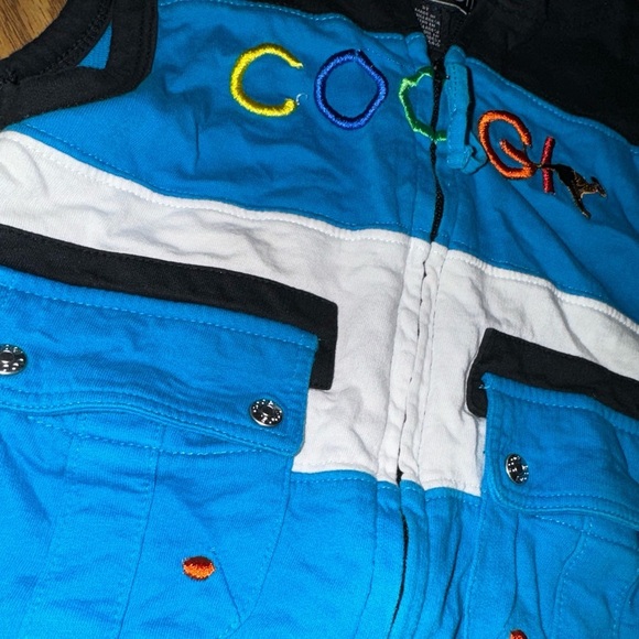 Coogi open sleeve hooded sweater black/blue boys size 3T - Picture 2 of 5